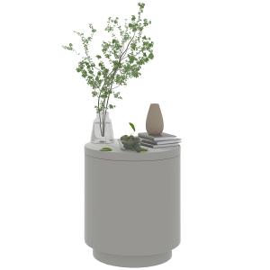 Cool Bar Sidobord Med Avtagbar Bordsskiva 10 L Drinkkylare, Bistrobord Litet Uteplatsbord För Fester, Camping, Ljusgrå